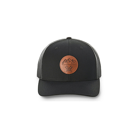 Vortex Three Peaks Cap w/Leather Patch - Mens, Black, One Size, 121-01-BLK