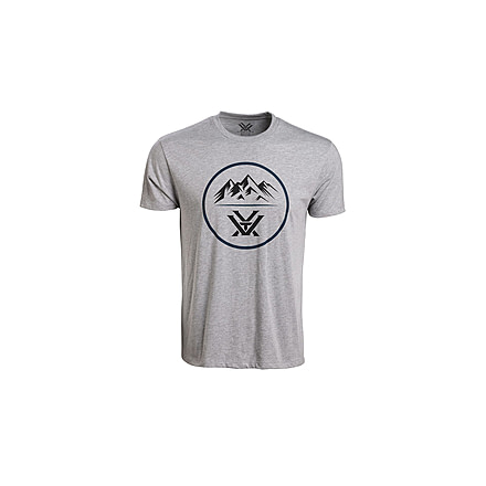 Vortex Three Peaks Short Sleeve T-Shirt - Mens, Heather Grey, Large, 121-10-GHTL