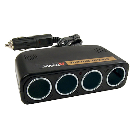 Wagan TravelCharge 4-Way Socket Output, Black, One Size, EL9139