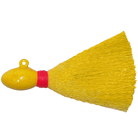 Wahoo Fishing Products Wahoo Egg Head Pompano Jig, 1/4 oz, 1/0 Hook, Hand-tied Nylon,Yellow, 3/Bag, WAH-PPJ14-2