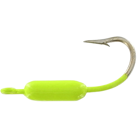 Wahoo Fishing Products Wahoo Yellowtail Fever Jighead, 1/32 oz, Sz 4 Hook Limetreuse, 10/Bag, WAH-YTJ32-LT