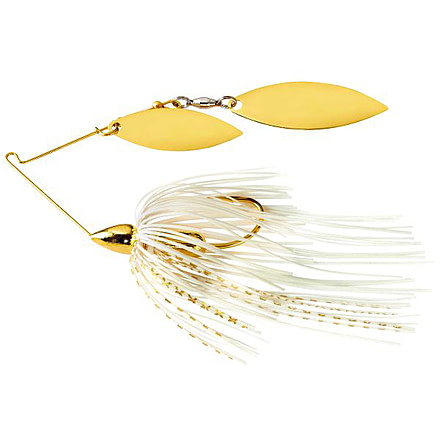 War Eagle Screaming Eagle Spinnerbait 1/2, Double Willow, Gold Frame, White Gold, WE12SEGW01G