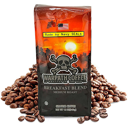 Warpath Coffee Breakfast Blend Whole Bean Coffee, Medium Roast, Black, 12 Ounce, 101, 101