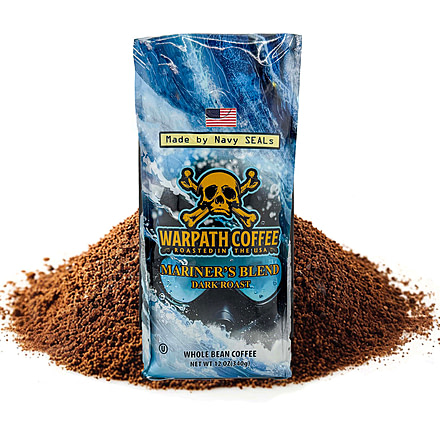 Warpath Coffee Mariner's Blend Ground Coffee, Dark Roast, Black, 12 Ounce, 104, 104