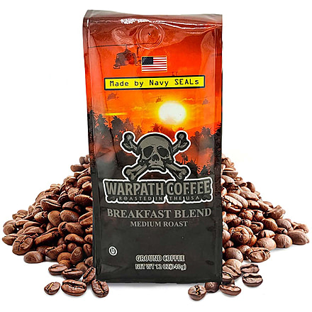 Warpath Coffee Breakfast Blend Whole Bean Coffee, Medium Roast, Black, 2 Lb, 107
