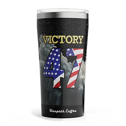 Warpath Coffee Trump Victory Tumbler, Black, 20oz, 124