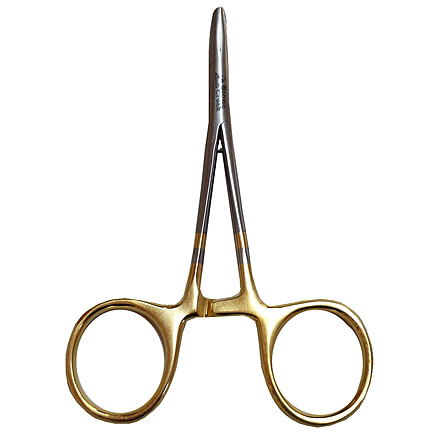 Water Mark Water Mark Heavy Jaw Forceps, 5in, Gold Loop, WMHJ5FG