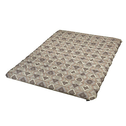 Wenzel 4in Double Neverflat Fabric Air Pad, Brown Geo, 74.5 in x 55 in x 4 in, 8301618