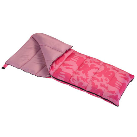 Wenzel Girl's Moose Bag 40 Degree Sleeping Bag, Two Tone Pink, 66In X 26In, 49658