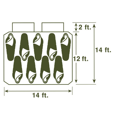 Wenzel Kodiak 9 Red Tent, Red, 9 person, 36423
