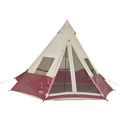 Wenzel Shenanigan Tent, 5 People Capacity, Red Buffalo Plaid, 7300818RBP