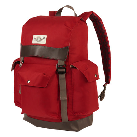 Wenzel Stache 28 Backpack, Red/Red Plaid, 7200718RRP