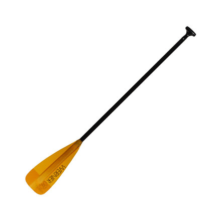 Werner Session 2 piece ADJ STD - 8" LeverLock Paddle, Translucent Amber, 74-82" SE 2 F43-AMB-74-82