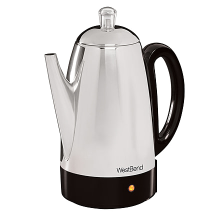 WestBend Percolator, Stainless Steel, 12 Cup, 54159