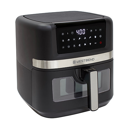 WestBend Touchscreen Air Fryer w/ 13 Presets and Easy-View Window, Black, 7 Quart, AFWB7QBK13
