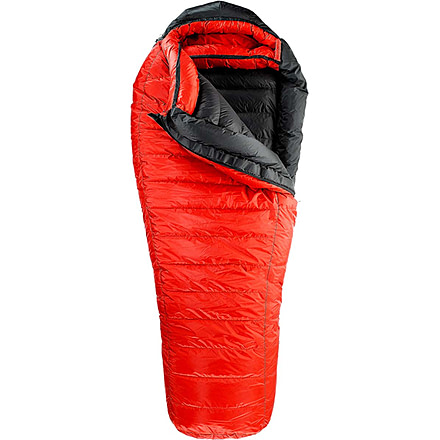 Western Mountaineering Bison Gore Infinium Sleeping Bag. Left Zip, Crimson/Black, 6 ft 0 in, 60BISGILZ