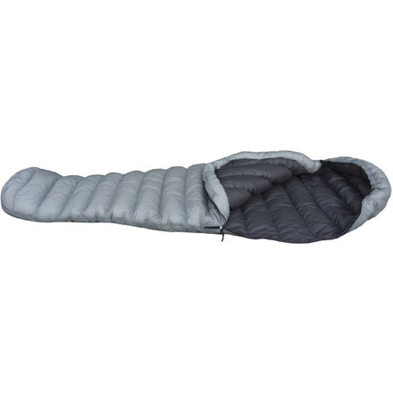 Western Mountaineering Flylite Platinum Sleeping Bag - Limited Edition, 34F/1C, LZ, Platinum/Grey, 6ft. 6in., 66FLYLTPLZ
