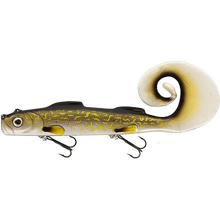 Westin MonsterTeez Curl Tail Swimbait, Rigged N Ready 9-7/8in, 7-3/16oz, Sinking Natural Pike, P065-149-046