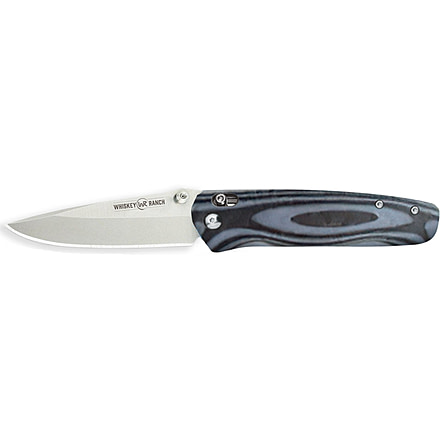 Whiskey Bent Knives Catch Pin Lock 3.5in Folding Knife, Drop Point, Satin Blade, G10 Handle, Squall, WB57-47