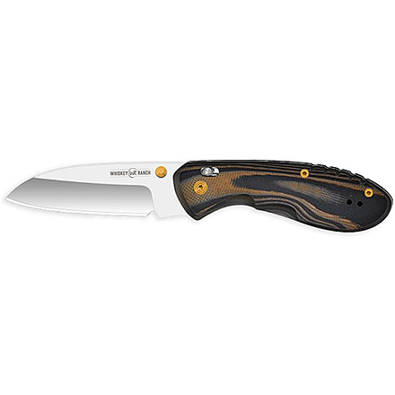 Whiskey Bent Knives Catch Pin Lock Chaps 3.45in Folding Knife, Sheepsfoot, Satin Blade, G10 Handle, WB63-48