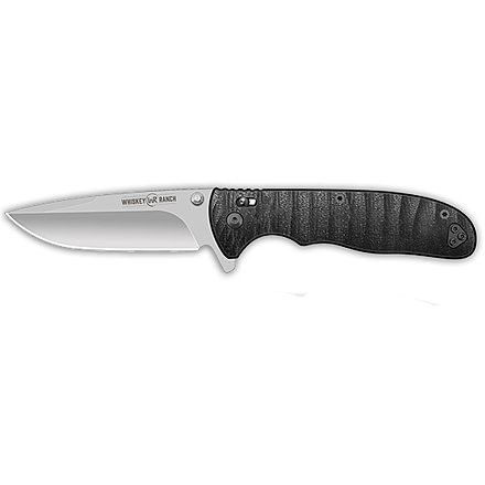 Whiskey Bent Knives Catch Pin Lock Raven 2.91in Fixed Knife, Drop Point, Satin Blade, Nylon Handle, Straight Blade, WB51-001
