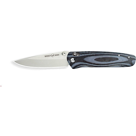 Whiskey Bent Knives Catch Pin Lock Squall 2.91in Folding Knife, Drop Point, Satin Blade, G10 Handle, WB58-47