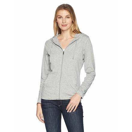 White Sierra Bug Free Jersey Full Zip Hoody - Womens, Heather Gray, Small, B2501W-Heather Gray - HGR-SMALL