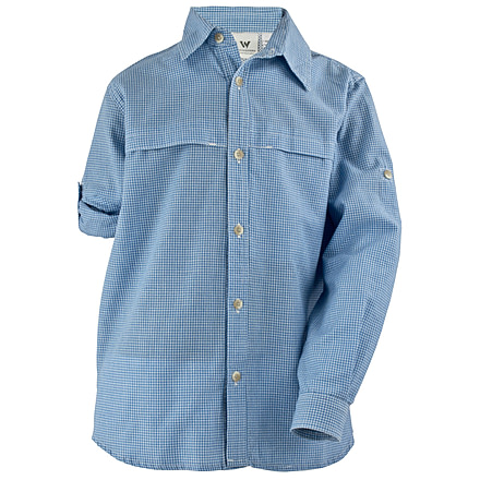 White Sierra Cancun Shirt - Boy's-Dusk Blue-Large