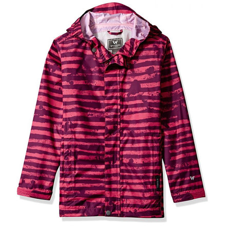 White Sierra JR.Trabagon Printed Rain Shell Jacket-Raspberry-Medium