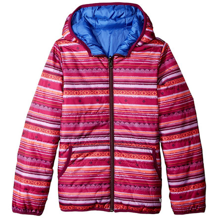 White Sierra Rocky Rivers Reversible Jacket - Girl's-Sugar Plum-Large