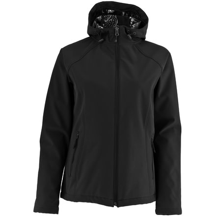 White Sierra South Shore Hooded Softshell Jacket - Womens-Black-X-Large