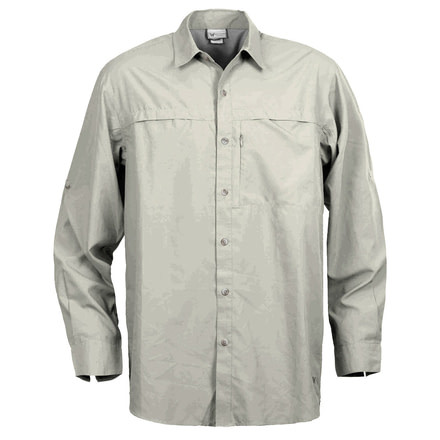 White Sierra Swamp Long Sleeve Shirt - Men's-Stone-Large