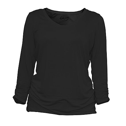 White Sierra Tangier Odor Free 3/4 Sleeve - Printed - Womens, Black, Small, D3591WP-Black - BLK-SMALL