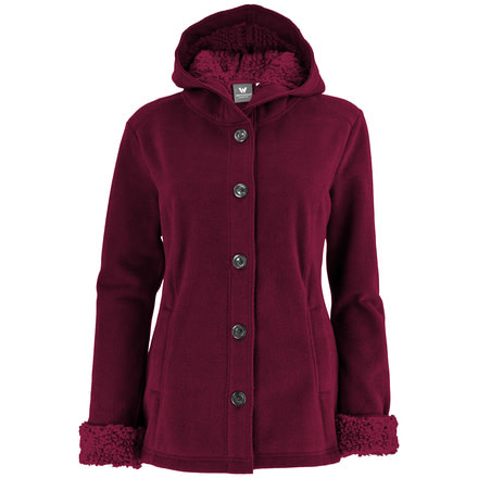 White Sierra Three Creeks Hooded Jacket - Womens-Beet Red-Large