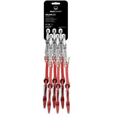 Wild Country Climbing Helium 3.0 Quickdraw Set, Red, 6X10cm, 40-0000002001-RD