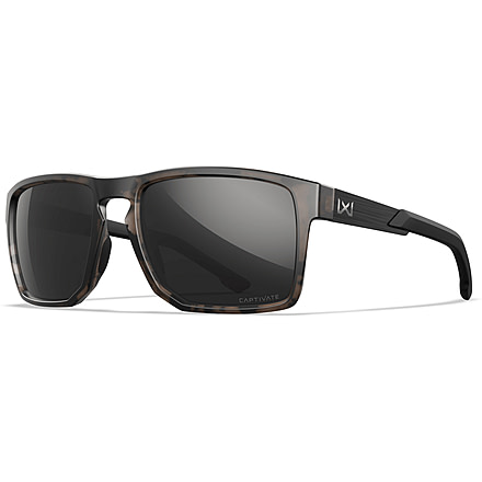 Wiley X Active 6 Apex Captivate Pol Sunglasses, Brown Frame, Matte Tortoise Black Mirror Lens, AC6APX05