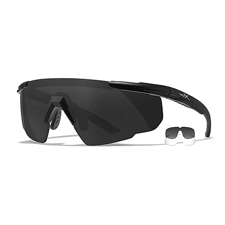 Wiley X Changeable Series Saber Advanced Safety Glasses, Matte Black Frame, Grey Clear Lens, 307