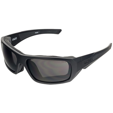 Wiley X Enzo Sunglasses, Matte Black Frame/ Black Ops Grey, CCENZ01