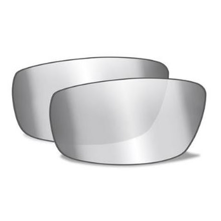 Wiley X MOXY Safety Sunglasses Replacement Lens, Lens Only, Not Polarized, Smoke Gray/Silver Flash, SSMOXSF