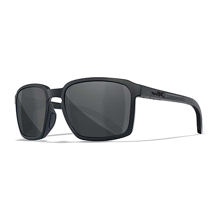 Wiley X WX Alfa Sunglasses, Matte Black Frame, Smoke Grey Lens, Medium/Large, AC6ALF02