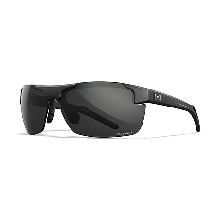 Wiley X WX Prime Sunglasses, Matte Black Frame, Prime Captivate Grey Lens, ACPRM01
