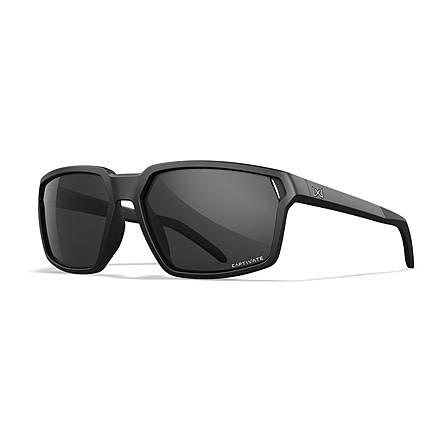 Wiley X WX Sierra Sunglasses, Matte Black Frame, Sierra Captivate Grey Lens, AC6SRA01