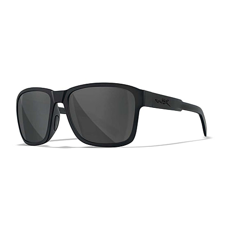 Wiley X WX Trek Sunglasses, Matte Black Frame, Smoke Grey Lens, Medium/Large, AC6TRK02
