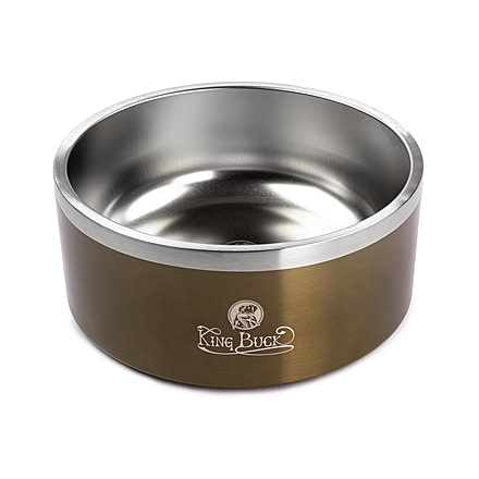 Winchester Pet King Buck Dog Bowl, Antique Bronze, 8 cup, KB-DB-AB-8C-1