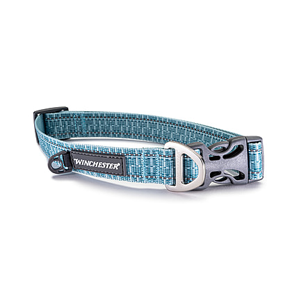 Winchester Pet Webbed Collar, Aqua Haze, XL, WP-WC-AH-XL-1