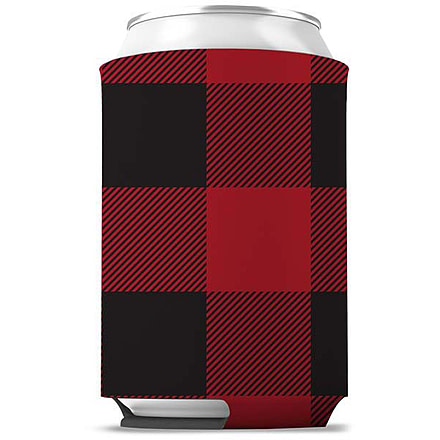Wingo Outdoors Can Cooler, Buffalo Check Red, W-CAN-138-1PK