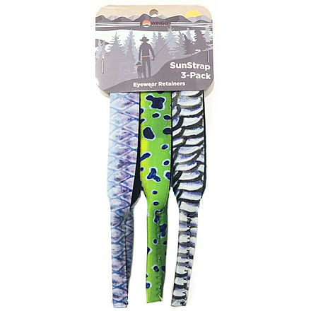 Wingo Outdoors Eyewear Retainer 3-Pack, Bonefish/Mahi Mahi/Tarpon, One Size Fits Most, W-EYE-SAL-3PK