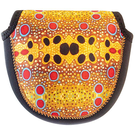 Wingo Outdoors Fish Skin Reel Case, Brown Trout, Large, W-RLC-104-LG