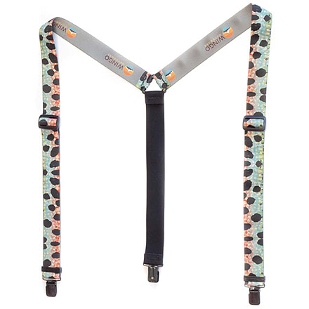 Wingo Outdoors Fish Skin Suspenders, Rainbow Trout, 40 to 62 inches, W-SUS-112-OS
