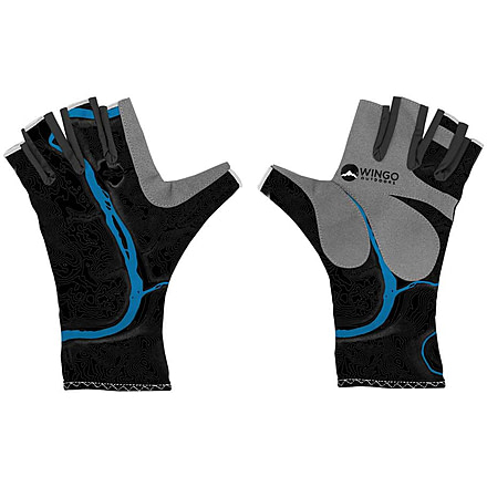 Wingo Outdoors Sun Gloves, River Topo, Small/Medium, W-CGL-409-SMD